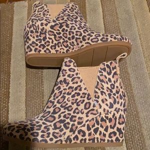 desert tan leopard print suede women's kelsey booties